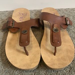 Size nine leather sandals